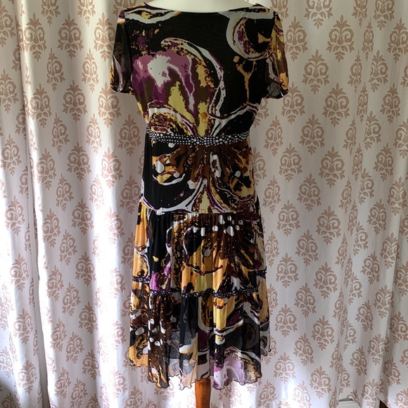 AMBIENTE quirky tiered midi dress 8 - Picture 4 of 12